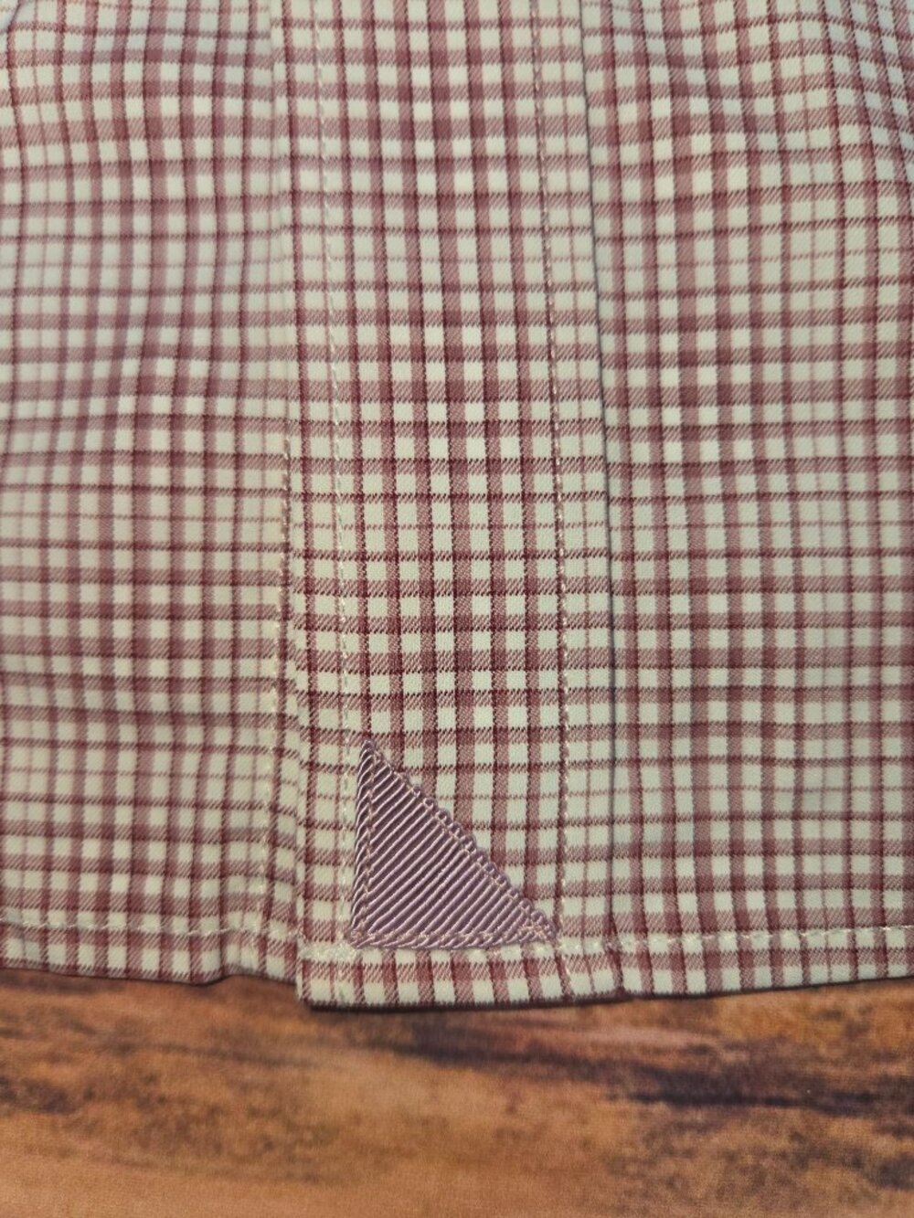Untuckit Mens Nylon Blend Red Plaid Button-Up Shirt 3XL - Picture 6 of 8